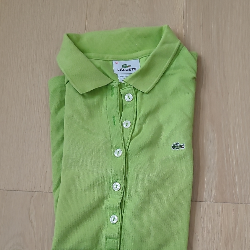 Lacoste Green Polo Shirt Classic Cotton Pique